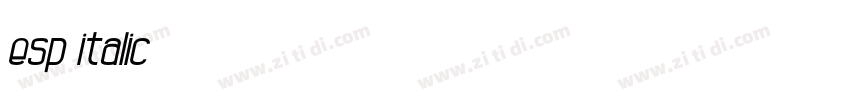 esp italic字体转换